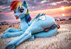 ai_generated animal_genitalia animal_pussy anus ass cutie_mark dock equid equine equine_genitalia equine_pussy female female_only feral feral_only friendship_is_magic furry hasbro horse my_little_pony pegasus pony pussy rainbow_dash_(mlp) realistic tail tongue tongue_out