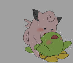 blush clefable color cum feral interspecies male male/ambiguous nintendo nude pokemon sex skiploom tagme