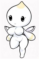 :v ai_generated breasts chao_(sonic) creature curvy cute eyelashes female no_clothes no_clothing no_fingers no_nipples pixai sega shiny_eyes short simple_background smile sonic_(series) sonic_the_hedgehog_(series) white_background white_skin wings