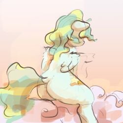 artist_request ass butt_crack my_little_pony sitting vapor_trail_(mlp)