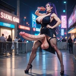 1futa abs ai_generated athletic_futanari balls big_breasts cum_drip cum_dripping cum_dripping_from_penis energy_drink enormous_cock fishnets fit_futanari futa_only futanari gigantic_cock high_heels huge_balls huge_cock long_cock platform_heels shennru thick_thighs veiny_body veiny_breasts veiny_muscles veiny_penis veiny_testicles