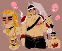 bileshroom blood breasts_out buzzo_(lisa) genderswap_(mtf) gore guro lisa_(series) lisa_the_painful no_shirt one_breast_out rule63 rule_63 shirtless_female sketch_page solo topless_female