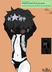 1boy arms_behind_head ass balls balls_in_panties balls_under_clothes black_hair blush dolly8476 femboy gay male pierced_ears pierced_nose piercing reference_image reference_inset request roblox roblox_avatar robloxian rule_34_comment self_upload solo_male stars thick_ass thick_thighs thong transparent white_body white_skin