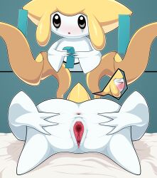 absurd_res anus ass blush bodily_fluids female genital_fluids genitals hi_res jirachi legendary_pokemon nintendo nude pokémon_(species) pokemon pokemon_(species) pussy spread_pussy spreading video_games zeamaeri