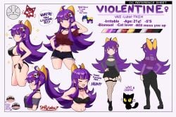 1girls breasts female female_only original purple_hair sarukaiwolf solo tagme violentine_(sarukaiwolf)