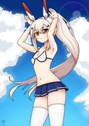 ayanami_(azur_lane) azur_lane bikini female miniskirt