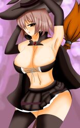 big_breasts black_bra breasts darkhen1410 koooon_soft koooonsoft_witch_girl witch_girl witch_hat