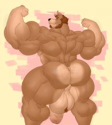 abs ass ass_focus balls biceps bodybuilder canid canine domestic_dog flaccid flexing flexing_arms flexing_bicep furry gab_art heavy_balls hyper hyper_balls hyper_genitalia hyper_muscles hyper_penis hyper_testicles male male_focus male_only muscles muscular muscular_arms muscular_ass muscular_back muscular_legs muscular_male muscular_thighs nipples nude pecs penis precum solo solo_male testicles veins veiny_penis