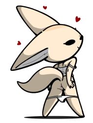 2022 aggressive_retsuko anthro anus ass canid canine clothed clothing color_edit colored crop_top edit empty_eyes female female_only fennec fenneko fox full-length_portrait fur furry furry_only genitals heart hi_res junyois jupiterorange looking_back mammal off_shoulder panties panties_down partially_clothed portrait presenting presenting_anus presenting_hindquarters presenting_pussy pussy rear_view sanrio shirt smile solo standing straight_hair tail tan_body toony topwear underwear underwear_down