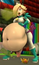 1futa 3d belly big_belly blonde_hair blue_eyes burp burp_cloud burping clothing crown footwear futa_only futanari futanari_pred hand_on_belly handwear headwear huge_belly human implied_vore jumpsuit mario_(series) mario_kart oral_vore pale_skin penis princess_peach princess_rosalina same_size_vore shannonthefempyro solo stomach_noises vore