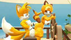 1boy 1girls 3d animated ass duo female lowres male marine_the_raccoon mp4 no_sound sex sfm sonic_(series) sonic_the_hedgehog_(series) source_filmmaker tagme tails vaginal_penetration video