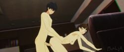 1boy 1girls 3d animated areola black_hair brown_hair bunnxarts doggy_style duo hands_on_hips hi_res highres light-skinned_male looking_back looking_pleasured makoto_niijima medium_breasts nipples nude pale-skinned_female persona persona_5 petite ren_amamiya romantic_sex sex sex_from_behind straight tagme vaginal_penetration video