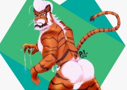 anthro ass cum furry furry_male furry_only gay male_ass male_only muscles papadapper penis tiger