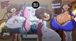 2022 2girls amphibia anne_boonchuy best best_of best_of_2022 best_of_2022_the_rule_34_byjeyko big_balls big_butt bjbyjeyko boobs bra brown_hair brown_skin byjeyko female_only huge_bra huge_breasts hyper_breasts mother_and_daughter mrs._boonchuy multiple_girls oum_boonchuy smooth_skin tagme text text_bubble the_rule_34_bj_byjeyko