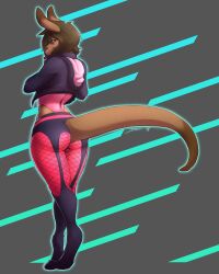 androgynous anthro ass backsack big_ass big_butt femboy garter_straps girly tail tight_clothing trap tyroo