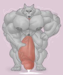 abs balls biceps bodybuilder flaccid furry gab_art hyper hyper_balls hyper_genitalia hyper_muscles hyper_penis hyper_testicles male male_focus male_only muscles muscular muscular_arms muscular_ass muscular_back muscular_legs muscular_male muscular_thighs nipples nude pecs penis solo solo_male testicles veins veiny_penis wolf