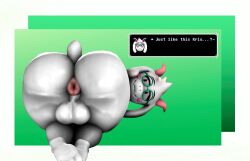 1boy 3d anthro anthro_male anthro_only balls big_ass big_balls big_butt bubble_butt caprine deltarune english_text fat_ass fat_butt feet femboy furry furry_male furry_only humanoid humanoid_male humanoid_only looking_at_viewer looking_back_at_viewer male male_only mammal mammal_humanoid ralsei solo tagme text totallyd undertale_(series)