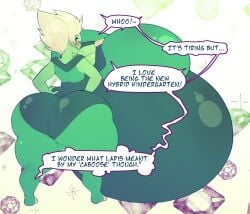 1girls allymoodyneko ass belly big_ass big_belly big_breasts breasts bubble_butt disproportional female green_skin huge_belly huge_breasts peridot_(steven_universe) pregnant steven_universe thick_thighs thighs