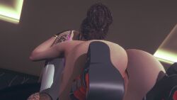 3r1x ass big_ass big_breasts cunnilingus cyberpunk_2077 licking licking_ass licking_pussy nella_hs2 panam_palmer partially_clothed pink_hair pussy_lick pussy_licking standing thick_ass thick_thighs thin_waist tight_clothing view_from_below wide_hips