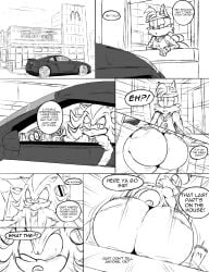 2boys absurd_res anthro ass big_ass big_butt bubble_butt canid canine car comic duo eulipotyphlan femboy fox girly hedgehog hi_res huge_ass huge_butt male male/male male_only mammal mcdonald's nissan nissan_gtr public sega shadow_the_hedgehog sonic_(series) sonic_the_hedgehog_(series) tails ultimateshadow vehicle