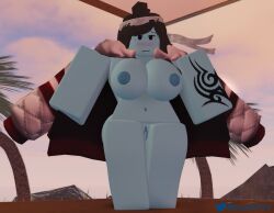 1girls 3d big_breasts blue_skin bluerr34 completely_nude completely_nude_female female female_only full_body naked naked_female nude nude_female original_character pussy roblox robloxian shiram solo solo_female tagme twitter_username