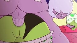 1futa 1girls 2d 2d_animation all_fours amethyst_(steven_universe) anal anal_sex animated ass back_view black_panties cartoon_network close-up clothed clothing dickgirl duo female finger_in_mouth futa_on_female futanari gem_(species) hi_res huge_ass humanoid humanoid_penis intersex loop no_sound nude panties_aside partially_clothed penis peridot_(steven_universe) pussy sex short_playtime source_request steven_universe tagme video xoque