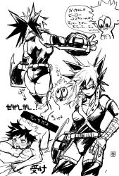 1boy 1girls anal anal_insertion anal_penetration artist_request dildo dildo_in_ass dominant_female dominated female female_bakugou female_domination femdom genderswap genderswap_(mtf) hero_outfit_(mha) izuku_midoriya japanese_text katsuki_bakugou malesub my_hero_academia on_all_fours rule_63 source_request spiky_hair submissive_male tagme_(artist) translation_request