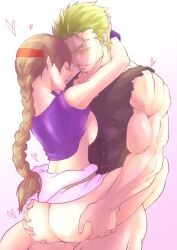 1boy 1girls arms_around_partner art_of_fighting artist_request asian asian_female asian_male ass ass_grab big_ass blonde_hair bottomless brother brother_and_sister brown_hair butt_grab closed_eyes clothes_around_waist deep_skin embrace embracing female headband implied_sex incest king_of_fighters legs_around_partner legs_around_waist long_hair male muscular_male open_mouth ponytail ryo_sakazaki sakazaki_brotherly_incest sex siblings sideboob sister snk straight suspended_congress tagme_(artist) tomboy top_lift yuri_sakazaki