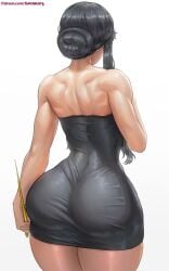 1girls ass ass_focus assassin back_view big_ass big_butt black_hair brunette bubble_ass bubble_butt butt curvy curvy_figure dat_ass dress fat_ass female female_only huge_ass large_ass light-skinned_female light_skin long_hair muscular_back muscular_female solo solo_female spy_x_family stiletto_(weapon) superbusty thick thick_ass thick_thighs thorn_princess tight_clothing toned toned_arms toned_back toned_body toned_female voluptuous wide_hips yor_briar yor_forger