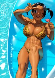 1girls abs arung_samudra_(cessa) big_breasts breasts cessa dark-skinned_female dark_skin female female_only large_breasts muscles muscular muscular_female solo