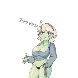 artist_request cash goblin goblin_female huge_breasts offering panties_on smirk