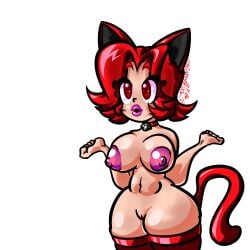 big_ass big_breasts big_butt cat_ears cat_tail huge_ass huge_breasts kitty neko original original_character red_eyes red_fur red_hair red_hair strawberry