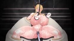 1girls 3d animated artoria_pendragon artoria_pendragon_(lancer) big_breasts bondage cleavage fate/grand_order fate_(series) fucked_silly milk milking_machine moaning negakura_imu sound tagme tongue_out vaginal_insertion video