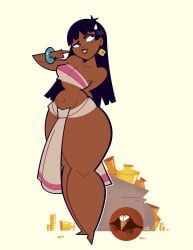 1girls armadillo bangs barely_clothed black_hair bracelet chel chel_(the_road_to_el_dorado) curvy dark-skinned_female dark_skin dreamworks earrings gold_(metal) goodbyellow legs native_american native_american_female the_road_to_el_dorado thick_thighs thighs