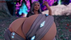 1girls 3d ascian breast_expansion final_fantasy final_fantasy_xiv gigantic_breasts huge_breasts hyper_breasts slutsofffxiv square_enix venat_(ffxiv) white_hair