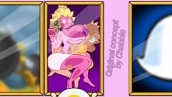 2d 2d_animation ass ass_expansion blonde_hair blue_body blue_eyes bmasterad bob-omb bomb boo_(mario) breasts breasts_out brown_hair brown_nipples crown earrings embarrassed expansion exposed_breasts flat flattened ghost ghost_girl green_eyes mario_(series) picture_frame pink_body princess_daisy princess_peach purple_hair tagme tan_skin toad_(mario) transformation video white_eyes