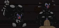 big_breasts black_body black_hair chubby_female female five_nights_at_freddy's five_nights_at_freddy's_2 makeup marionette_(fnaf) penetration_from_behind puppet_(fnaf) puppet_(thepuppetlover) short_hair thedicock thick_ass thick_thighs