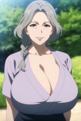 ai_generated big_breasts breasts_bigger_than_head cleavage gilf grandmother huge_breasts mature_female ultrahentaisai