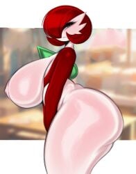 1girls annoyed anthro ass big_ass big_breasts breasts colored dat_ass edit edited female female_pokemon game_freak gardevoir green_eyes huge_ass huge_breasts large_breasts looking_at_viewer naked naked_female nintendo pokemon pokemon_(species) red_hair saltyxodium third-party_edit