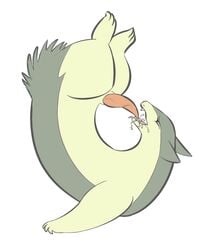 1boy autofellatio fellatio furry furry_only larvitar_(artist) male male_only oral pokemon pokemon_(species) straight_hair typhlosion