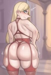 annoyed ass big_ass big_breasts breasts dat_ass huge_ass kelvin_hiu looking_at_viewer looking_back milf ousama_ranking queen queen_hilling ranking_of_kings royalty thick_thighs voluptuous_female