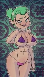 1girls 2d 9:16 animated areola_slip bikini blue_eyes breasts diegolo12083176 disney female gif green_hair looking_at_viewer milf mrbeaverzone nipples odalia_blight pointy_ears purple_lipstick removing_bra shorter_than_30_seconds solo sound tagme the_owl_house thong vertical_video video