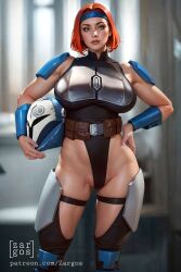 ai_generated armor bed big_breasts bo-katan_kryze breasts cameltoe katee_sackhoff leotard mandalorian red_hair short_hair skimpy skimpy_armor star_wars the_mandalorian thick_thighs thighs wide_hips zargos