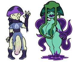 doregami large_breasts large_penis mushroom mushroom_girl plants_vs_zombies puff-shroom_(pvz) sea-shroom_(pvz) tagme