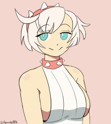 animated animated animated big_breasts blue_eyes breasts elphelt_valentine guilty_gear guilty_gear_strive smiling smiling_at_viewer sr.aguacate white_hair white_skin