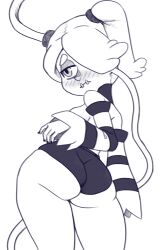 1girls ass big_ass big_thighs blush bottom_heavy chameleon-san female female_only shorts sketch skullgirls squigly tagme