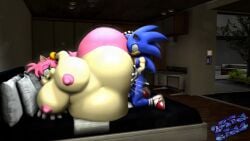 1boy 1girls 3d 3d_(artwork) amy_rose areolae ass bbw bed bedroom_sex belly blue_fur blue_hair breasts exposed_torso eyelashes fat female female_focus footwear gloves grabbing_belly green_eyes hairband handwear hedgehog hedgehog_humanoid hips holding_belly jiant101 large_ass large_breasts male male_focus nipples nude nude_female nude_male obese obese_anthro obese_female overweight overweight_female pink_fur pink_hair sega semen sex sonic_(series) sonic_the_hedgehog sonic_the_hedgehog_(series) stomach straight straight_sex thick_thighs thighs wide_hips