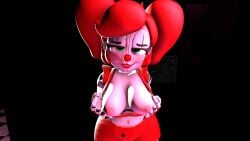 1080p 1girls 3d animatronic baby_(fnafsl) bra bra_down bra_pull breasts breasts_out circus_baby circus_baby_(fnaf) cleavage clothed clothing clown clown_girl female female_only five_nights_at_freddy's five_nights_at_freddy's:_sister_location green_eyes human humanoid looking_at_viewer opening_shirt red_hair revealing robot robot_girl sfm shirt_down shirt_pull showing_breasts showing_off sister_location smile smiling so87baby source_filmmaker summer_of_87_baby white_skin