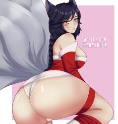 ahri ass fox_tail league_of_legends looking_at_viewer looking_back marahnsfw