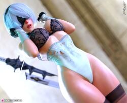yorha 2b from nier: automata by str4hl